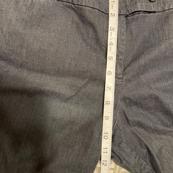 Ann Taylor Signature Capri Pants Petite 12P Charcoal Gray Side Pockets - Picture 8 of 9